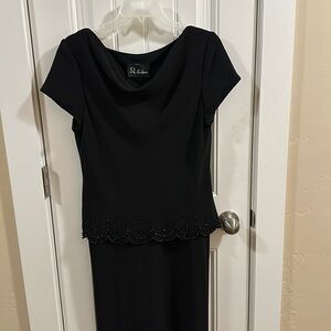 SL fashions black dress 12 one piece dress, but looks like two, excellent cond
